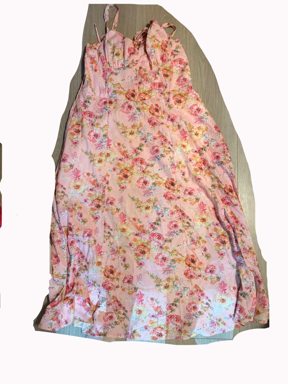 Floral Pink Midi Dress - Lightweight Summer Style